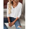 imageZeagoo Women Tops Loose Fit Long Sleeve V Neck T Shirts Business Casual Blouses Dressy Fall Fashion Work ClothesWhite