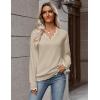 imageZeagoo Womens 2025 Fall V Neck Sweater Casual Long Sleeve Lightweight Ribbed Knit Pullover Sweaters Dressy Casual TopsBeige