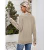 imageZeagoo Womens 2025 Fall V Neck Sweater Casual Long Sleeve Lightweight Ribbed Knit Pullover Sweaters Dressy Casual TopsBeige