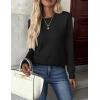 imageZeagoo Womens Sweaters Long Sleeve Tops Crew Neck Knit Pullover Sweaters Fall Fashion 2025 Dressy Casual Basic ClothesA Black