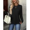 imageZeagoo Womens Sweaters Long Sleeve Tops Crew Neck Knit Pullover Sweaters Fall Fashion 2025 Dressy Casual Basic ClothesA Black