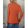 imageZeagoo Womens Sweaters Long Sleeve Tops Crew Neck Knit Pullover Sweaters Fall Fashion 2025 Dressy Casual Basic ClothesA Orange