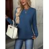 imageZeagoo Womens Sweaters Long Sleeve Tops Crew Neck Knit Pullover Sweaters Fall Fashion 2025 Dressy Casual Basic ClothesA Royal Blue