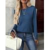 imageZeagoo Womens Sweaters Long Sleeve Tops Crew Neck Knit Pullover Sweaters Fall Fashion 2025 Dressy Casual Basic ClothesA Royal Blue