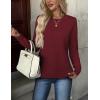 imageZeagoo Womens Sweaters Long Sleeve Tops Crew Neck Knit Pullover Sweaters Fall Fashion 2025 Dressy Casual Basic ClothesA Wine Red