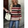 imageZeagoo Womens Sweaters Long Sleeve Tops Crew Neck Knit Pullover Sweaters Fall Fashion 2025 Dressy Casual Basic ClothesColorblock 229