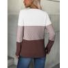 imageZeagoo Womens Sweaters Long Sleeve Tops Crew Neck Knit Pullover Sweaters Fall Fashion 2025 Dressy Casual Basic ClothesColorblock 284