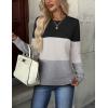 imageZeagoo Womens Sweaters Long Sleeve Tops Crew Neck Knit Pullover Sweaters Fall Fashion 2025 Dressy Casual Basic ClothesColorblock 558