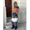 imageZeagoo Womens Sweaters Long Sleeve Tops Crew Neck Knit Pullover Sweaters Fall Fashion 2025 Dressy Casual Basic ClothesOrange