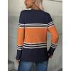 imageZeagoo Womens Sweaters Long Sleeve Tops Crew Neck Knit Pullover Sweaters Fall Fashion 2025 Dressy Casual Basic ClothesOrange