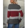 imageZeagoo Womens Sweaters Long Sleeve Tops Crew Neck Knit Pullover Sweaters Fall Fashion 2025 Dressy Casual Basic ClothesRed Black