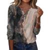 imageZeagoo Long Sleeve Shirts for Women Casual V Neck Fall Tops Dressy Summer Work Blouses ClothesMulticolor 278
