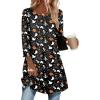 imageZeagoo Women Tops 34 Sleeve Dressy Casual Plus Size Tunics to Wear with Leggings Swing Flare TShirt Loose Blouses S3XLBlack Ghost