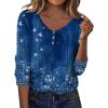 imageZeagoo Women Tops Loose Fit Long Sleeve V Neck T Shirts Business Casual Blouses Dressy Fall Fashion Work ClothesBlue Flowermz845