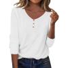 imageZeagoo Women Tops Loose Fit Long Sleeve V Neck T Shirts Business Casual Blouses Dressy Fall Fashion Work ClothesWhite