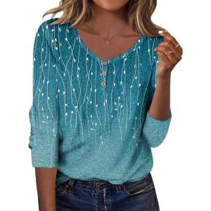 imageZeagoo Women Tops Loose Fit Long Sleeve V Neck T Shirts Business Casual Blouses Dressy Fall Fashion Work ClothesGreen Leavexh363