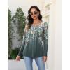 imageZeagoo Long Sleeve Shirts for Women Fall Fashion Dressy Casual Blouses Trendy Pleated Tunic Tops for Leggings 2025Gray Printwf71