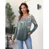 imageZeagoo Long Sleeve Shirts for Women Fall Fashion Dressy Casual Blouses Trendy Pleated Tunic Tops for Leggings 2025Gray Printwf71