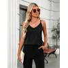 imageZeagoo Silk Camisole Tops for Women 2025 V Neck Satin Tank Top Spaghetti Strap Cross Back Sleeveless Summer Blouses1 Pack Black