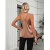 imageZeagoo Silk Camisole Tops for Women 2025 V Neck Satin Tank Top Spaghetti Strap Cross Back Sleeveless Summer Blouses1 Pack Brown