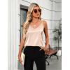 imageZeagoo Silk Camisole Tops for Women 2025 V Neck Satin Tank Top Spaghetti Strap Cross Back Sleeveless Summer Blouses1 Pack Champagne