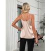 imageZeagoo Silk Camisole Tops for Women 2025 V Neck Satin Tank Top Spaghetti Strap Cross Back Sleeveless Summer Blouses1 Pack Champagne