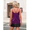 imageZeagoo Silk Camisole Tops for Women 2025 V Neck Satin Tank Top Spaghetti Strap Cross Back Sleeveless Summer Blouses1 Pack Purple