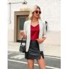 imageZeagoo Silk Camisole Tops for Women 2025 V Neck Satin Tank Top Spaghetti Strap Cross Back Sleeveless Summer Blouses1 Pack Red