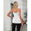 imageZeagoo Silk Camisole Tops for Women 2025 V Neck Satin Tank Top Spaghetti Strap Cross Back Sleeveless Summer Blouses1 Pack White