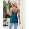 imageZeagoo Silk Camisole Tops for Women 2025 V Neck Satin Tank Top Spaghetti Strap Cross Back Sleeveless Summer Blouses2 Pack Blackblue Green