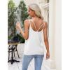 imageZeagoo Silk Camisole Tops for Women 2025 V Neck Satin Tank Top Spaghetti Strap Cross Back Sleeveless Summer Blouses2 Pack Brownwhite