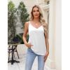 imageZeagoo Silk Camisole Tops for Women 2025 V Neck Satin Tank Top Spaghetti Strap Cross Back Sleeveless Summer Blouses2 Pack Champagnewhite
