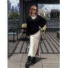 imageZeagoo Womens 2025 Fall Sweaters Casual Long Sleeve V Neck Loose Lightweight Crochet Knit Pullover Sweater TopsBlack