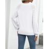 imageZeagoo Womens 2025 Fall Sweaters Casual Long Sleeve V Neck Loose Lightweight Crochet Knit Pullover Sweater TopsWhite