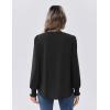 imageZeagoo Womens Tops Puff Long Sleeve Shirts Dressy Casual Crew Neck Pleated Summer Fall Work Blouses S3XLBlack