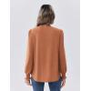 imageZeagoo Womens Tops Puff Long Sleeve Shirts Dressy Casual Crew Neck Pleated Summer Fall Work Blouses S3XLKhaki