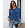 imageZeagoo Womens Tops Puff Long Sleeve Shirts Dressy Casual Crew Neck Pleated Summer Fall Work Blouses S3XLMz712