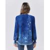 imageZeagoo Womens Tops Puff Long Sleeve Shirts Dressy Casual Crew Neck Pleated Summer Fall Work Blouses S3XLMz712
