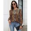 imageZeagoo Womens Tops Puff Long Sleeve Shirts Dressy Casual Crew Neck Pleated Summer Fall Work Blouses S3XLMz721
