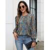 imageZeagoo Womens Tops Puff Long Sleeve Shirts Dressy Casual Crew Neck Pleated Summer Fall Work Blouses S3XLMz779