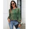 imageZeagoo Womens Tops Puff Long Sleeve Shirts Dressy Casual Crew Neck Pleated Summer Fall Work Blouses S3XLMz808