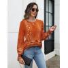 imageZeagoo Womens Tops Puff Long Sleeve Shirts Dressy Casual Crew Neck Pleated Summer Fall Work Blouses S3XLMz867