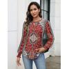 imageZeagoo Womens Tops Puff Long Sleeve Shirts Dressy Casual Crew Neck Pleated Summer Fall Work Blouses S3XLMz870
