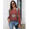 imageZeagoo Womens Tops Puff Long Sleeve Shirts Dressy Casual Crew Neck Pleated Summer Fall Work Blouses S3XLMz870