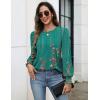 imageZeagoo Womens Tops Puff Long Sleeve Shirts Dressy Casual Crew Neck Pleated Summer Fall Work Blouses S3XLMz871