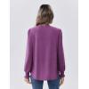 imageZeagoo Womens Tops Puff Long Sleeve Shirts Dressy Casual Crew Neck Pleated Summer Fall Work Blouses S3XLPurple