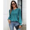 imageZeagoo Womens Tops Puff Long Sleeve Shirts Dressy Casual Crew Neck Pleated Summer Fall Work Blouses S3XLXh363