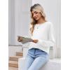 imageZeagoo Womens Tunic Tops to Wear with Leggings Long Sleeve Crew Neck Thumb Hole Shirts Loose Tshirts Fall ClothesAwhite