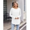 imageZeagoo Womens Tunic Tops to Wear with Leggings Long Sleeve Crew Neck Thumb Hole Shirts Loose Tshirts Fall ClothesAwhite
