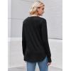 imageZeagoo Womens Tunic Tops to Wear with Leggings Long Sleeve Crew Neck Thumb Hole Shirts Loose Tshirts Fall ClothesBblack